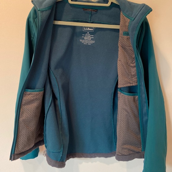 EUC Vintage L.L. Bean Forest Green Fleece-Lined Zip-up Jacket- M - Picture 9 of 11